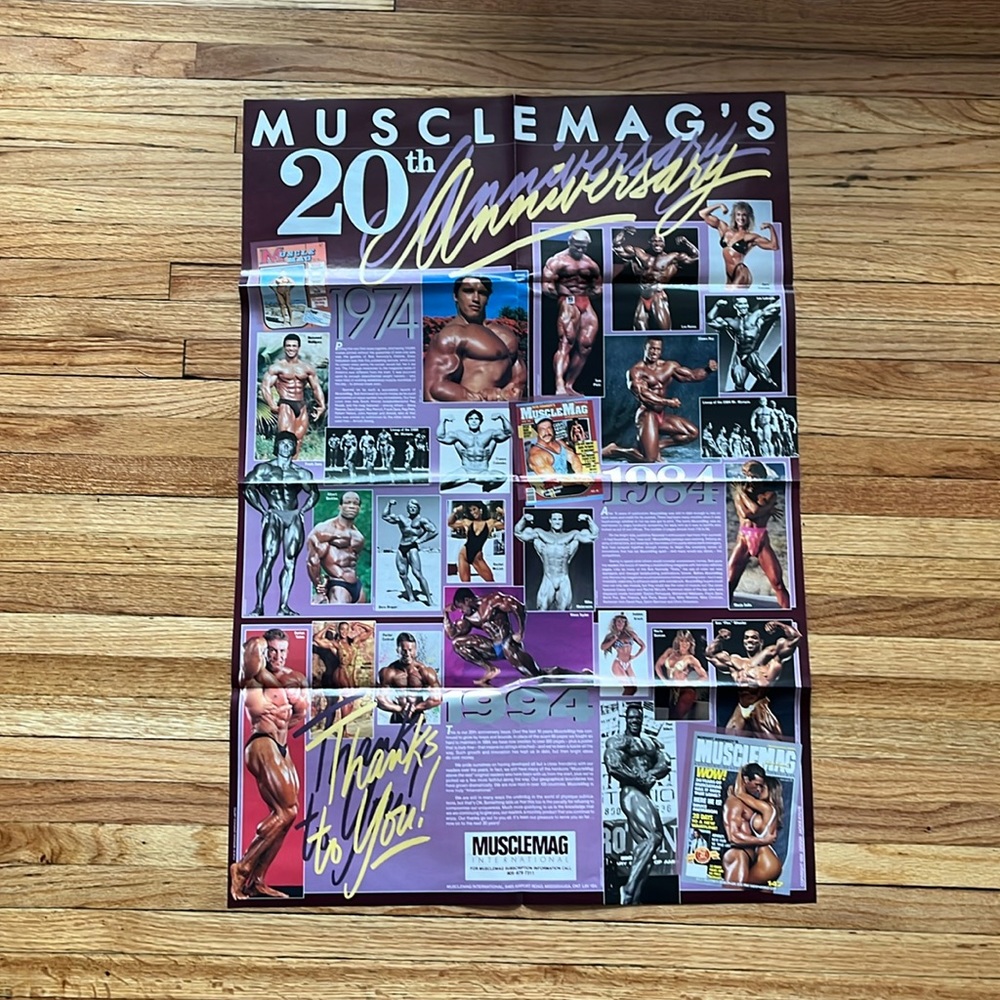 Vintage MuscleMag Poster / 1994